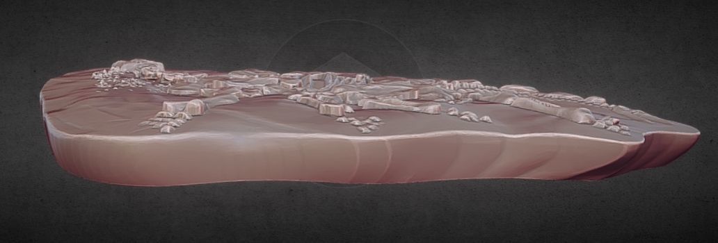 Stegosaurus Fossil Rock - 3D Skeleton of Stegosaurus Dinosaur 3D print model_3