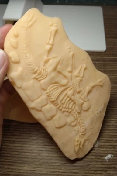 Stegosaurus Fossil Rock - 3D Skeleton of Stegosaurus Dinosaur 3D print model_4