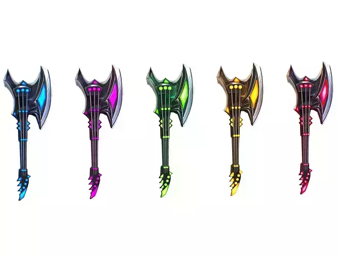 One-handed axe in the form of a guitar set1