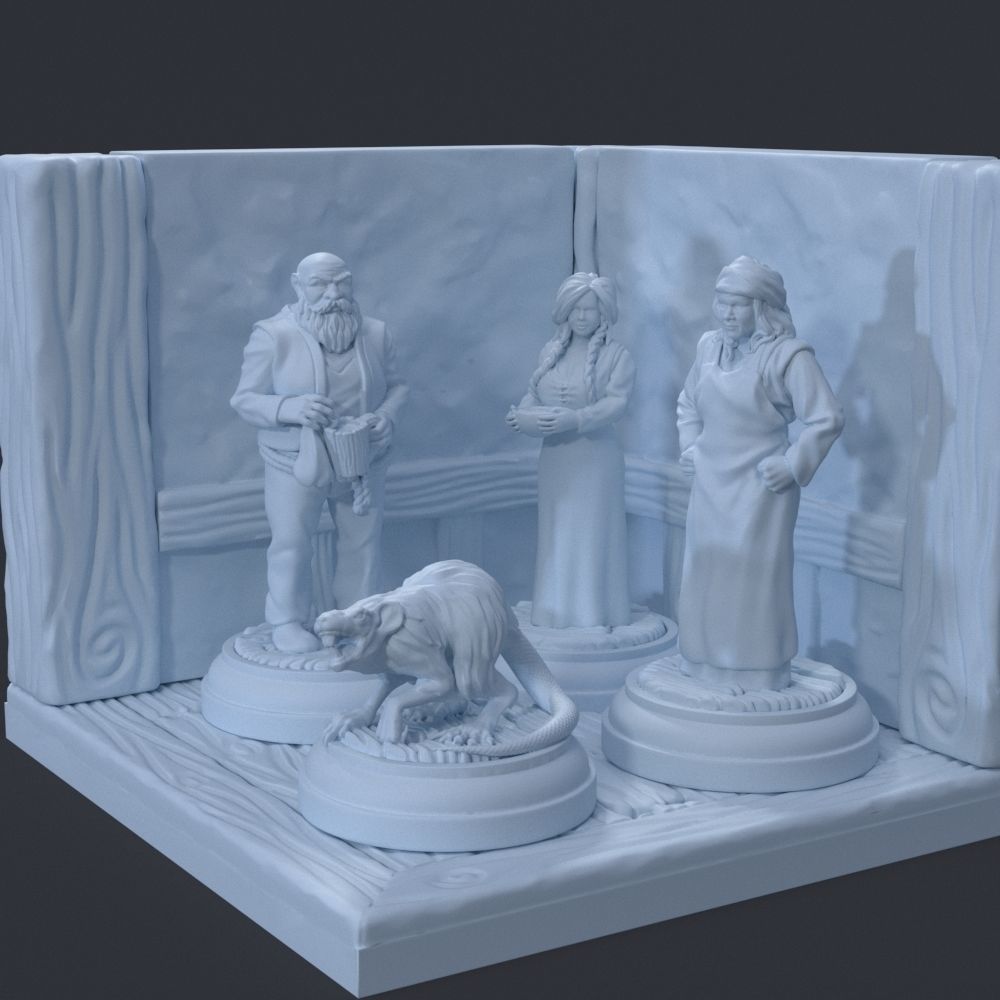 Tavern NPS Set DnD 3D model 3D printable | CGTrader