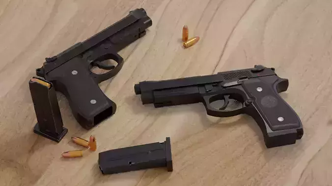 Beretta M9A1 92FS Low-poly 3D model