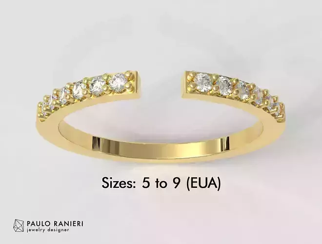 Diamond Opened Ring
