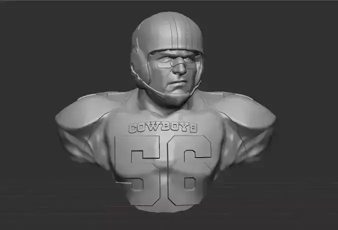 Vintage Dallas Cowboy Football Bust 3D print model