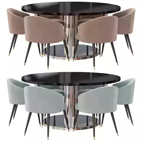 DV Home Collection Douglas Round and Chair Sandy