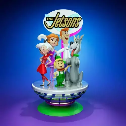 The Jetsons group of cartoon characters 3D print model