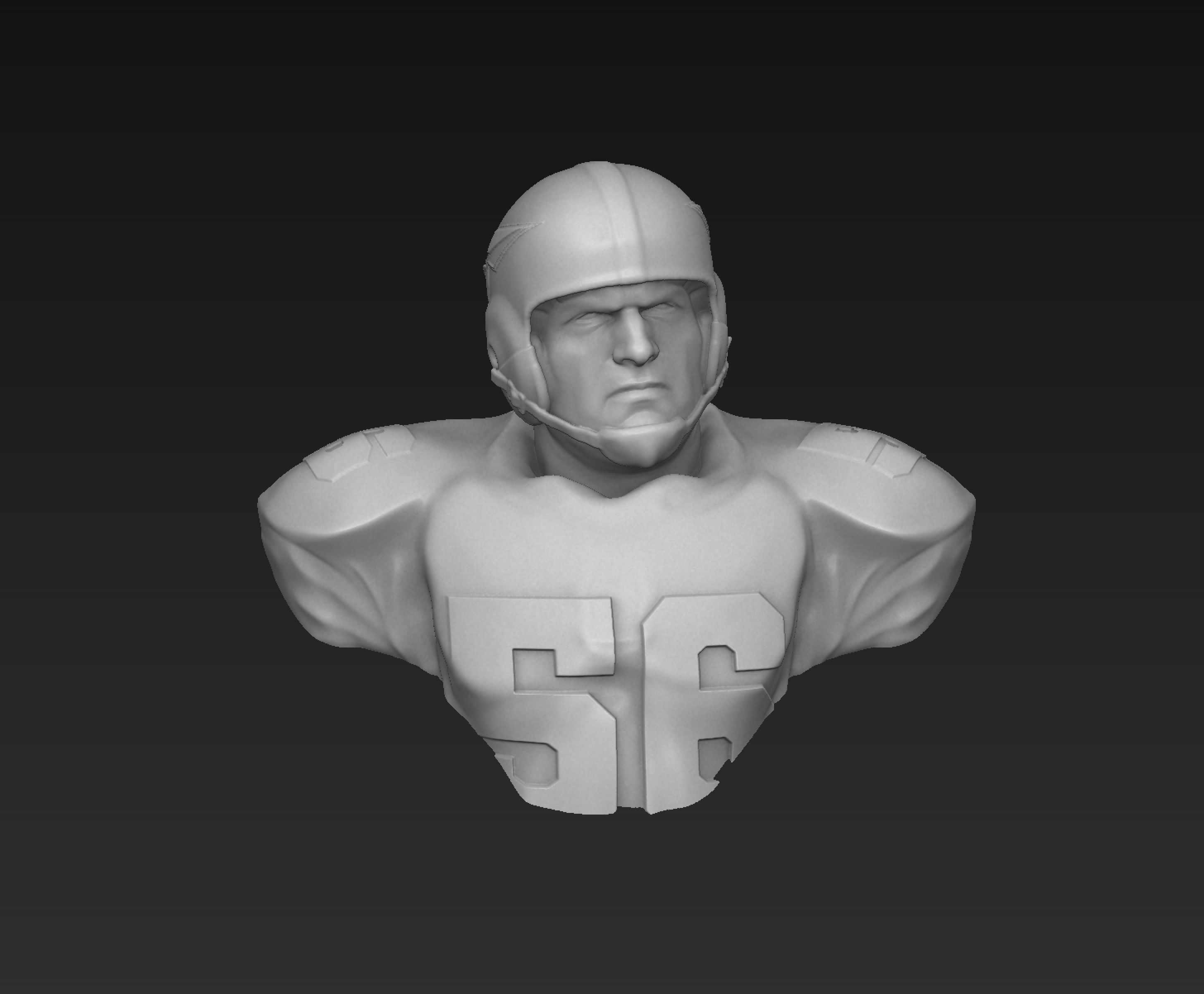 Vintage Washington Redskins Throwback Bust 3D print model_2