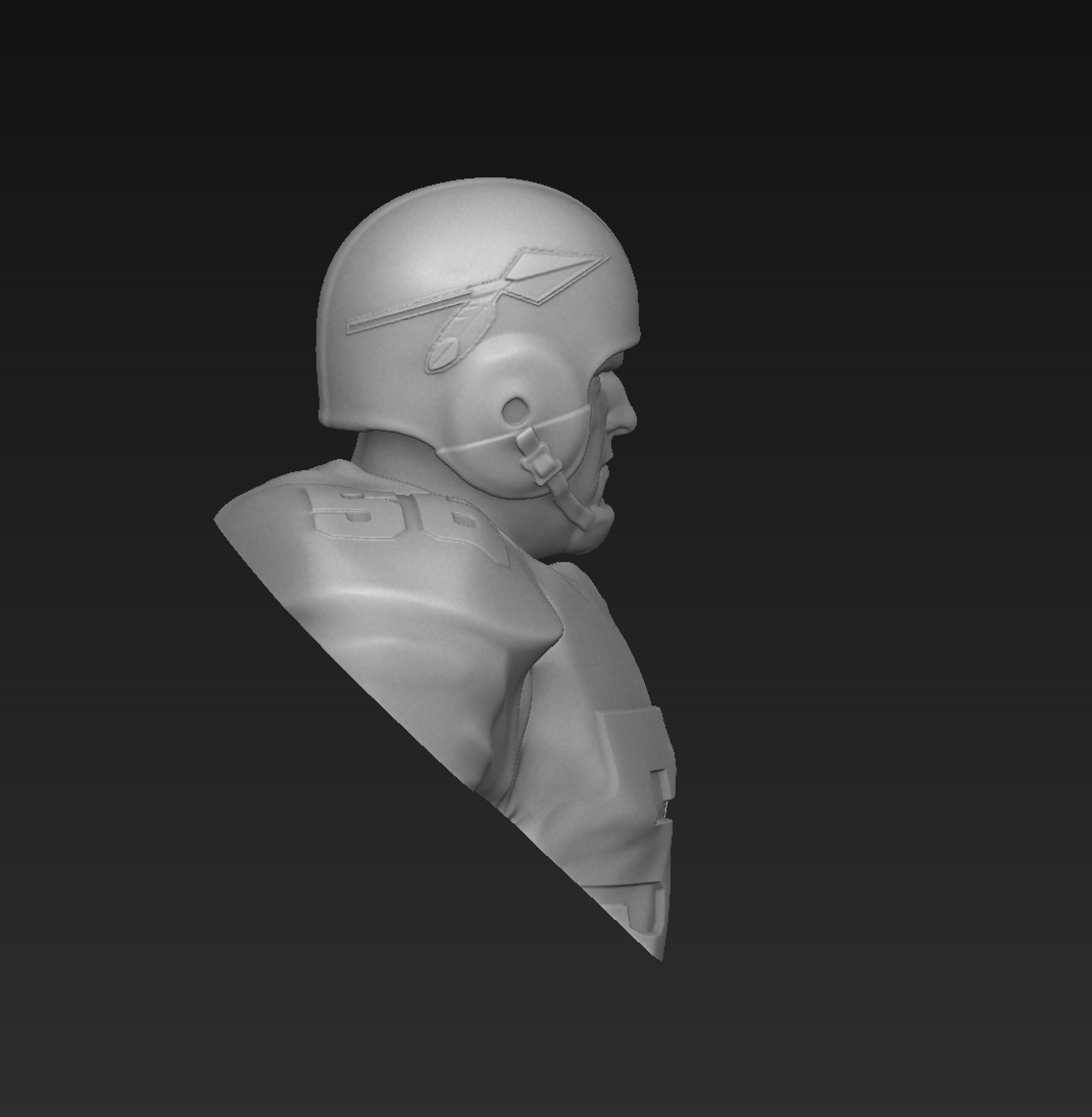 Vintage Washington Redskins Throwback Bust 3D print model_3