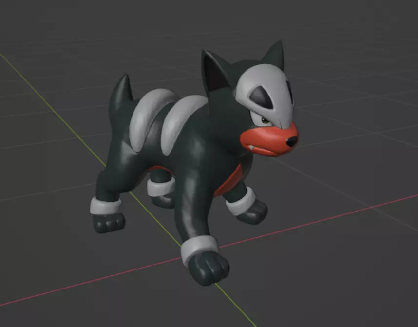Houndour pokemon 3D print model 3D print model_0