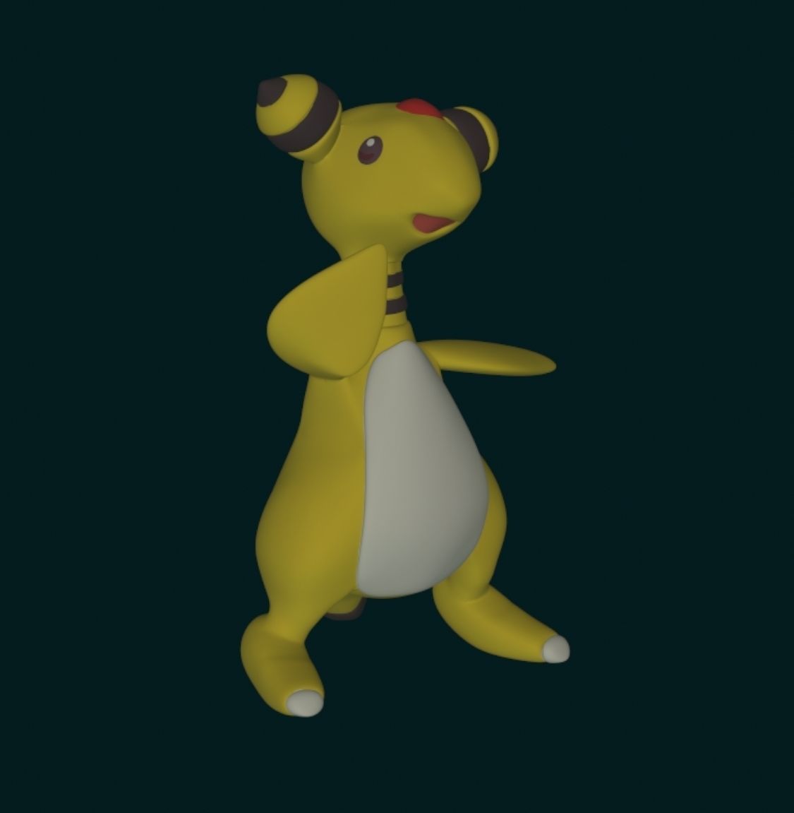 Ampharos pokemon 3D print model_1