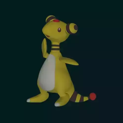 Ampharos pokemon 3D print model