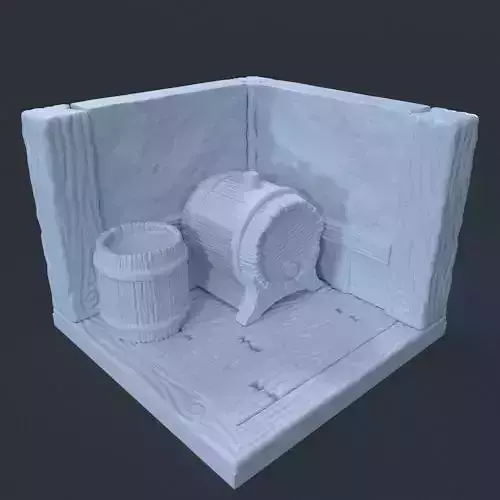 Tavern Barrels Set DnD 3D print model