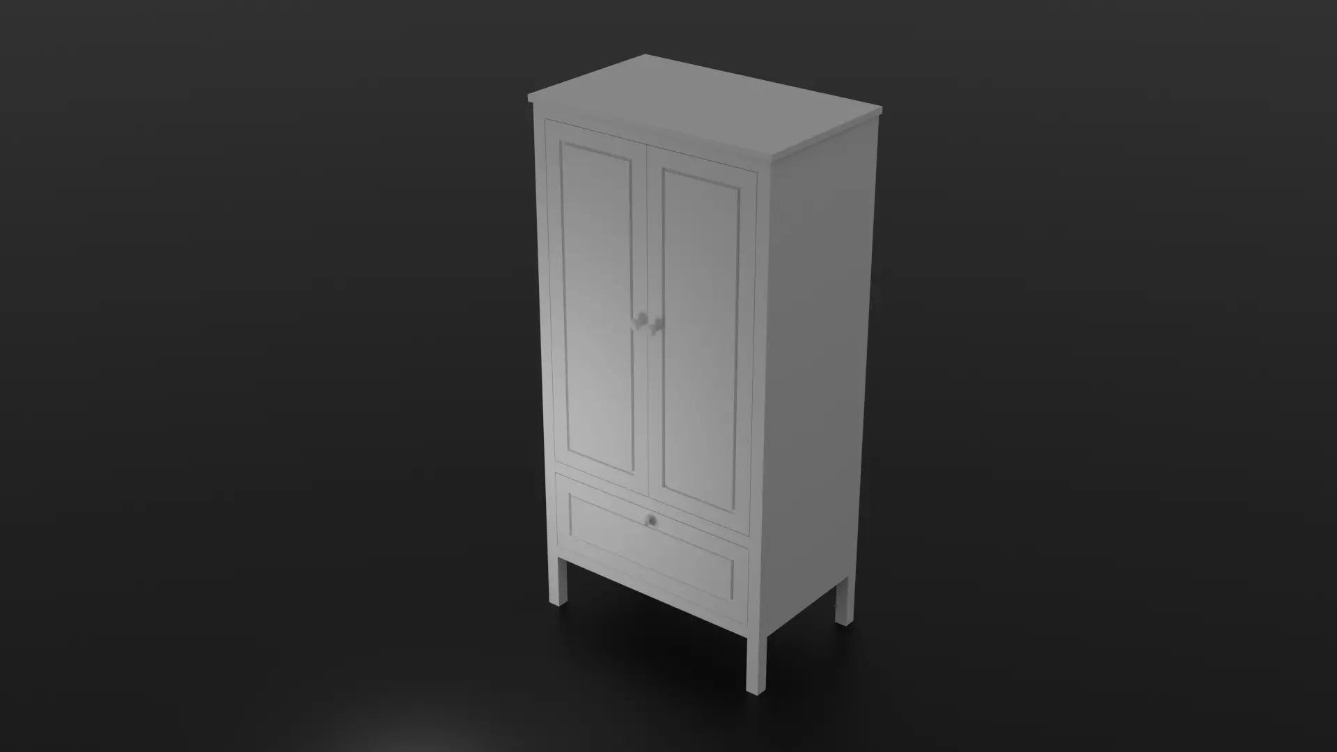 Wardrobe cabinet 3D model_0