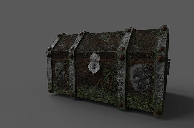 Old  Underwater chest Free 3D model