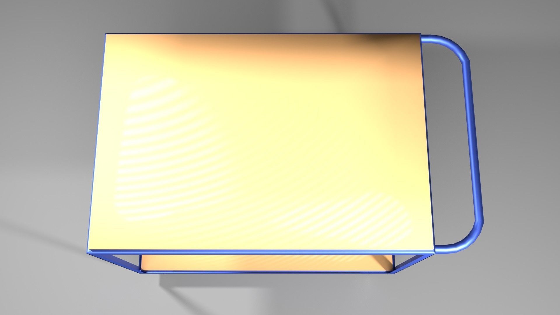 Trolley 1 cart with wooden shelf 3D model_2