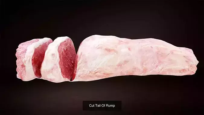 19 Cuf of meat  salmon and Chicken Pack 3d Low poly 4