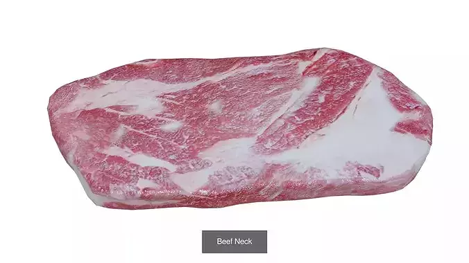 19 Cuf of meat  salmon and Chicken Pack 3d Low poly 2