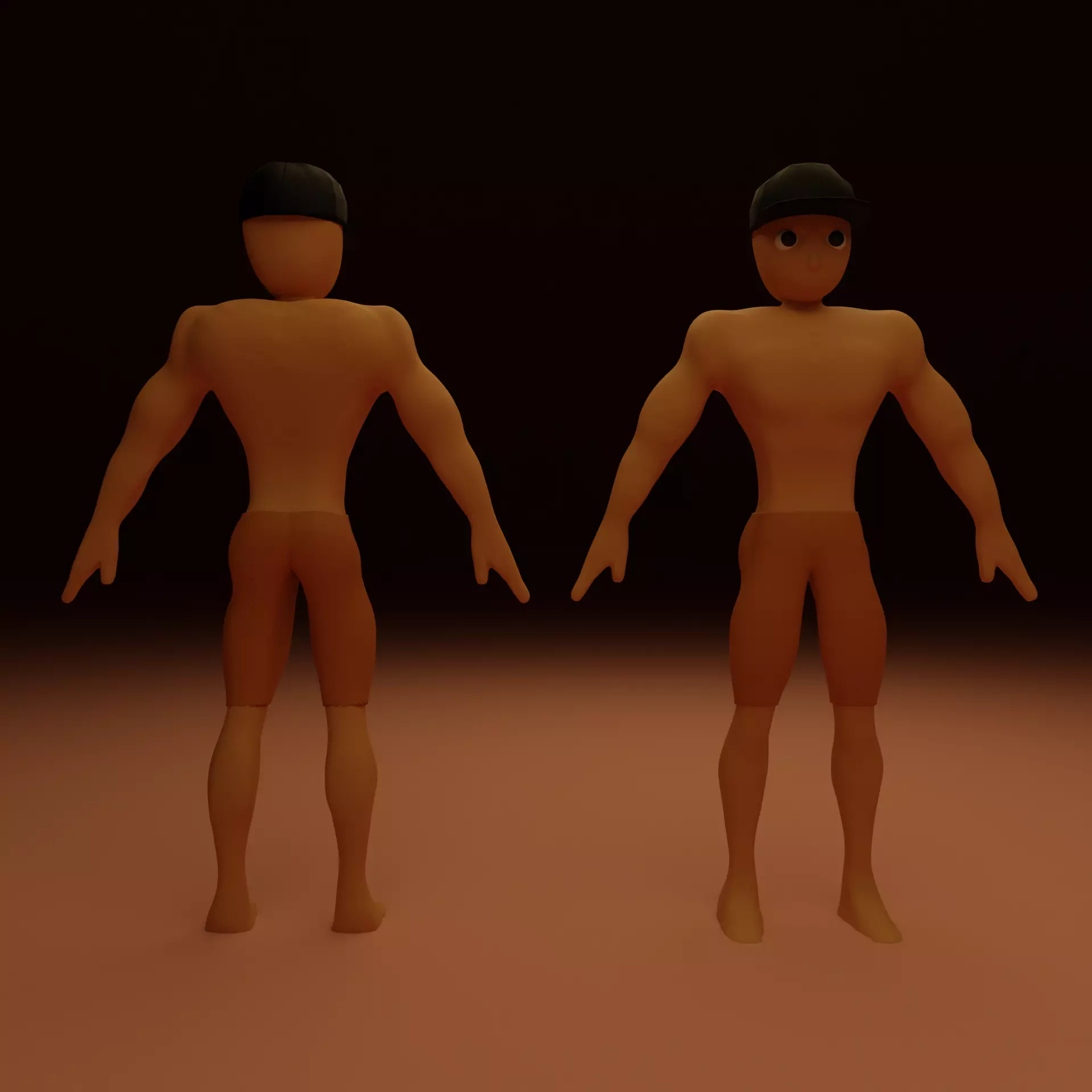Strong Man Character rigged Free 3D model