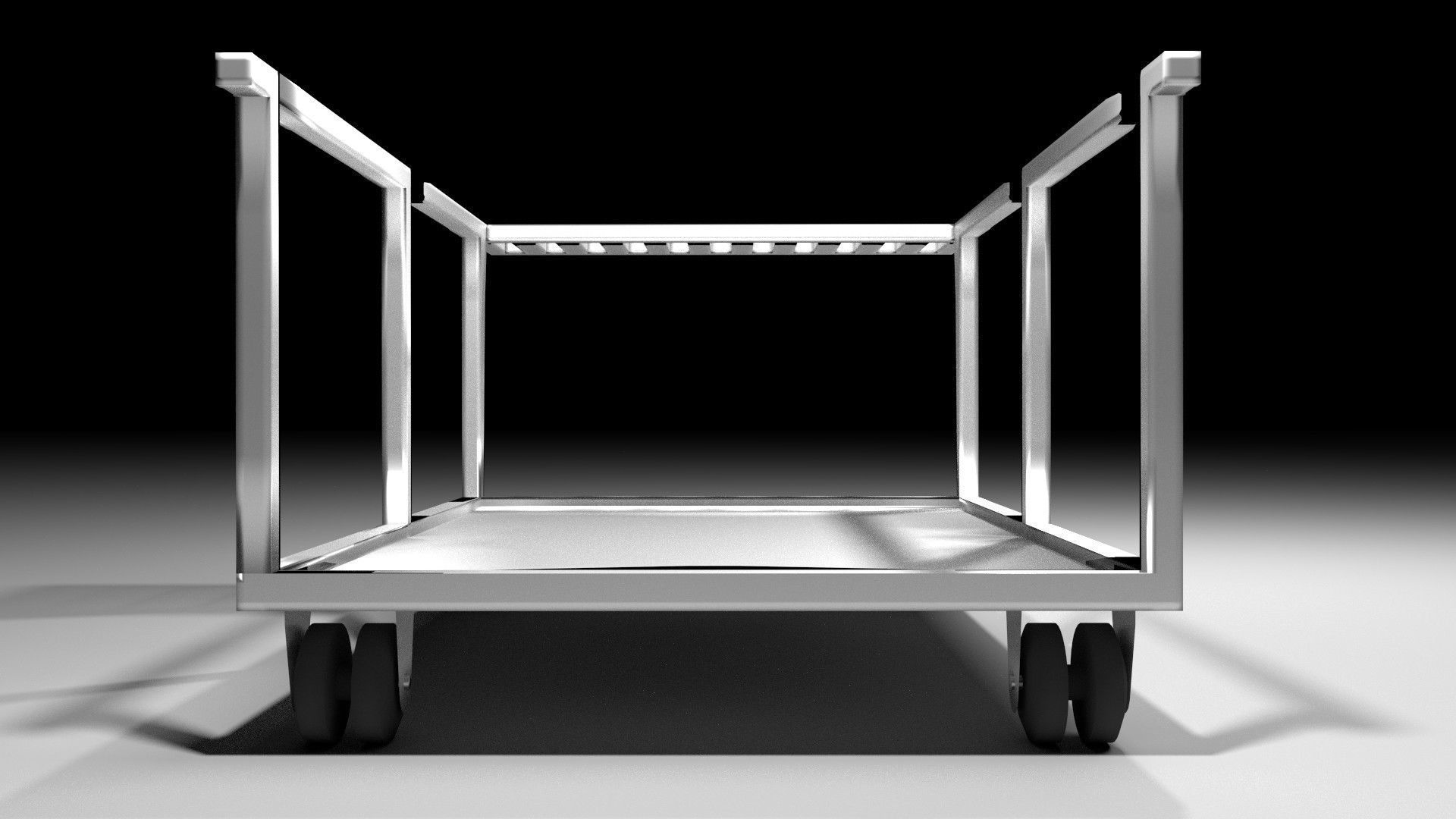 Trolley 2 stainless steel 3D model_1