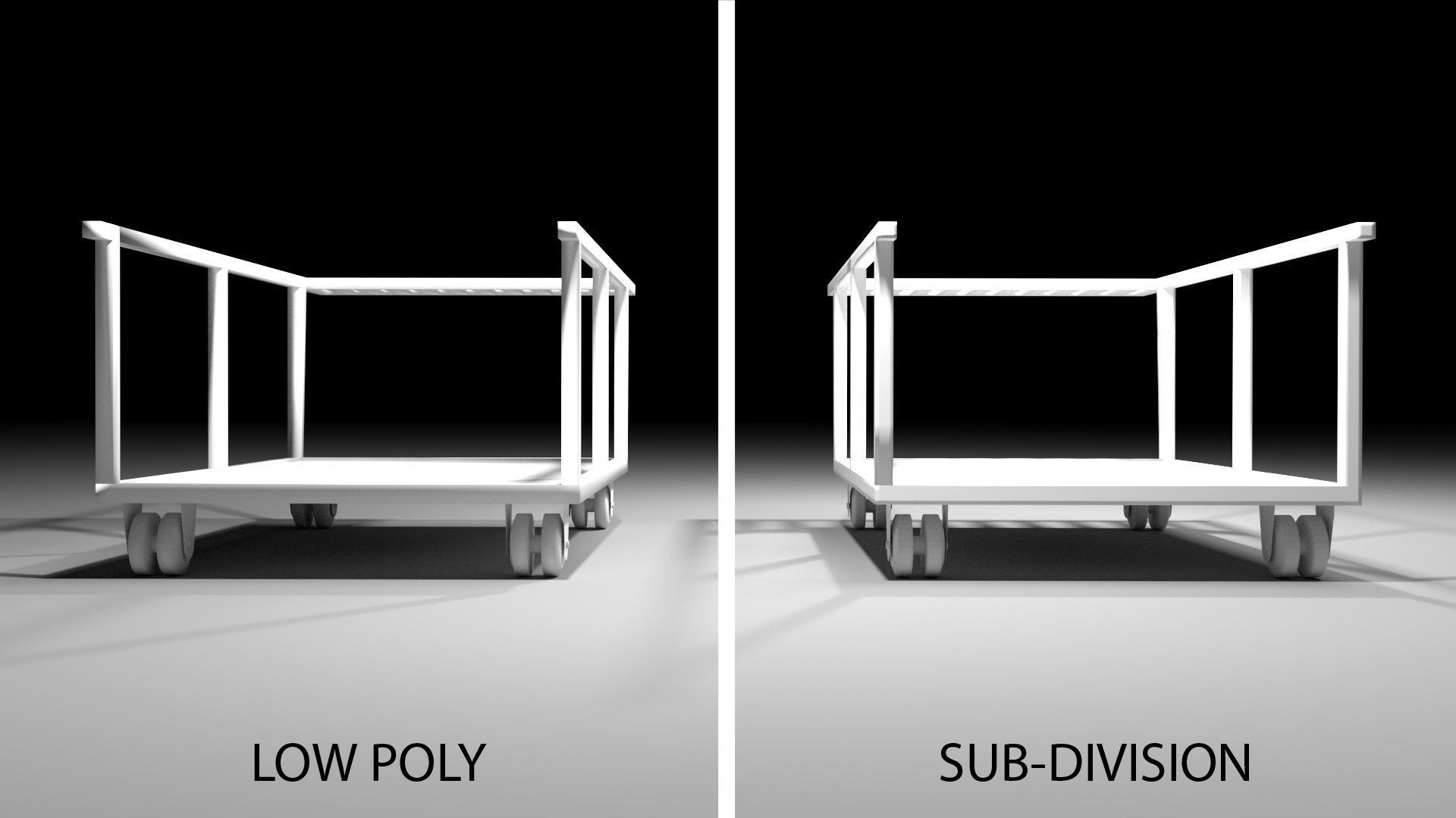 Trolley 2 stainless steel 3D model_4