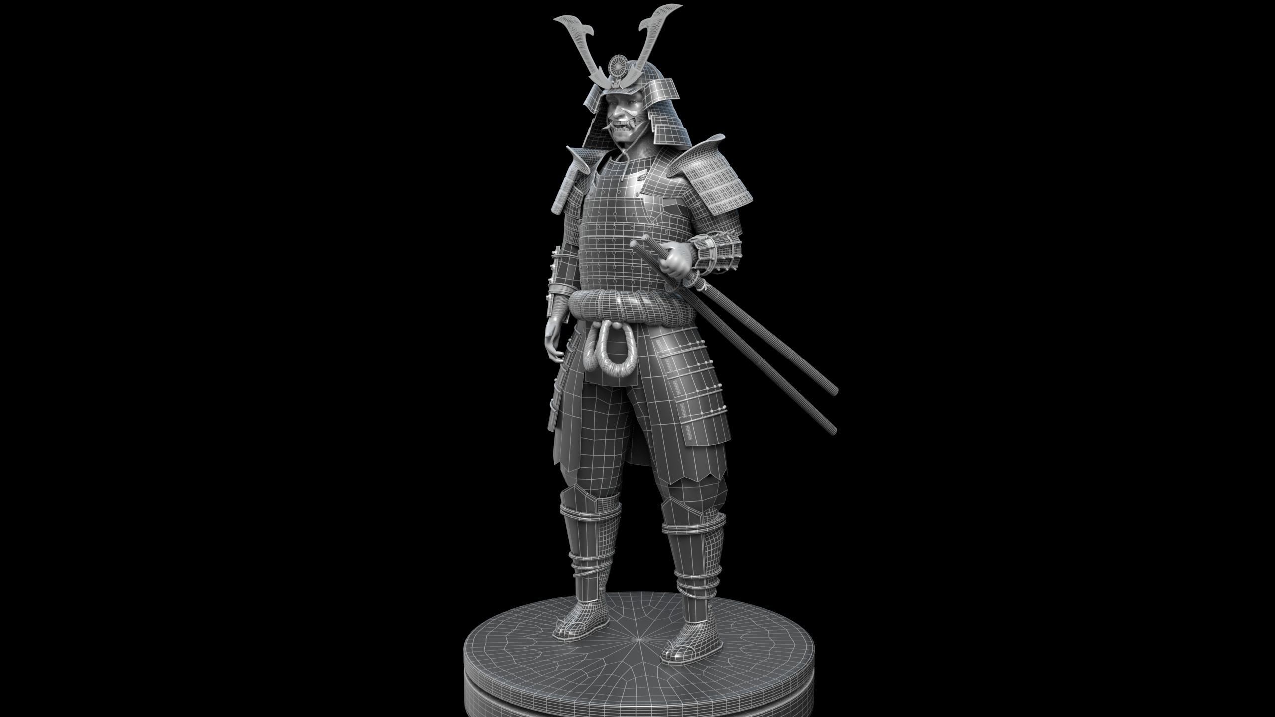 Samurai Character 3D model_4