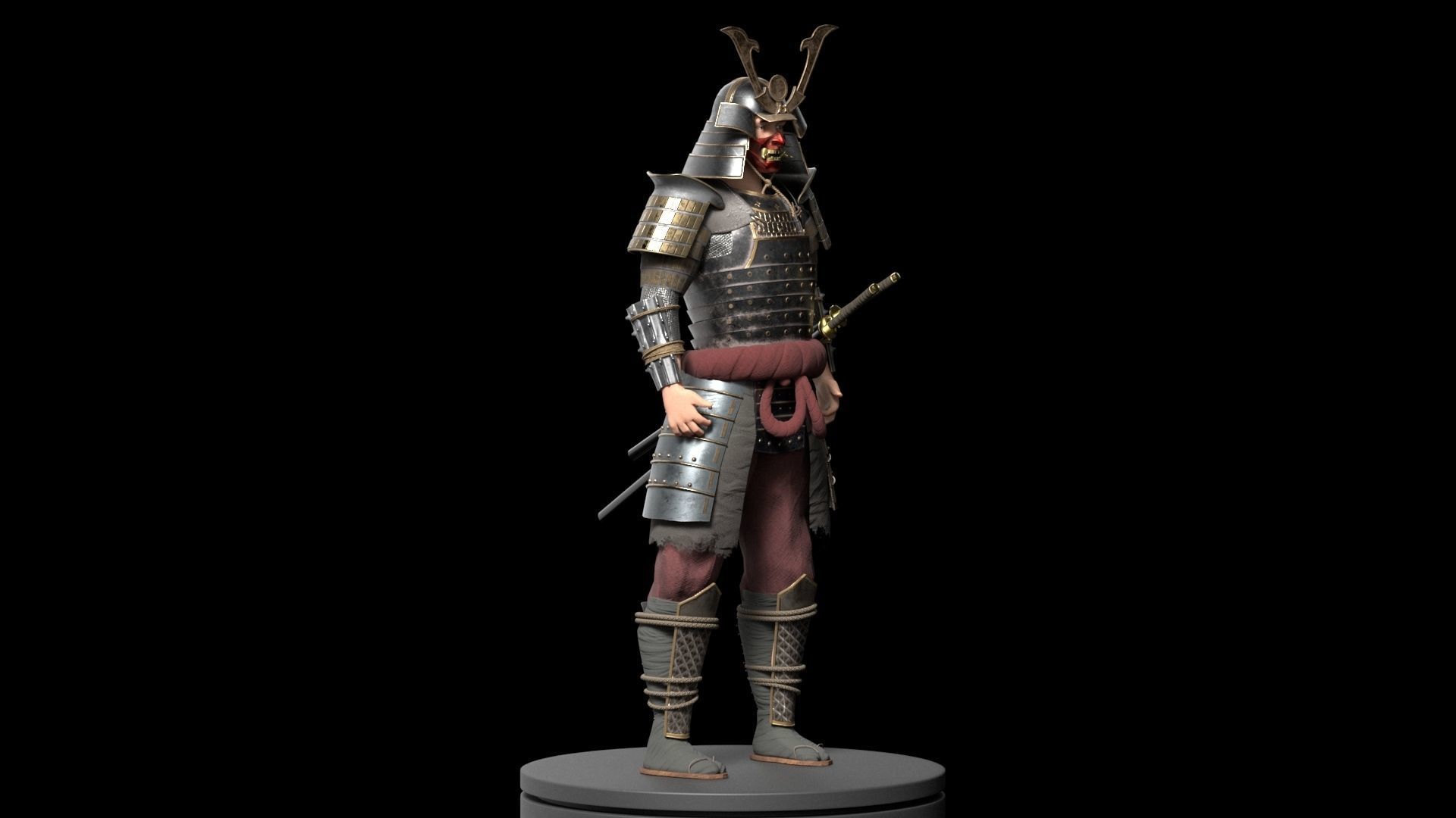 Samurai Character 3D model_2