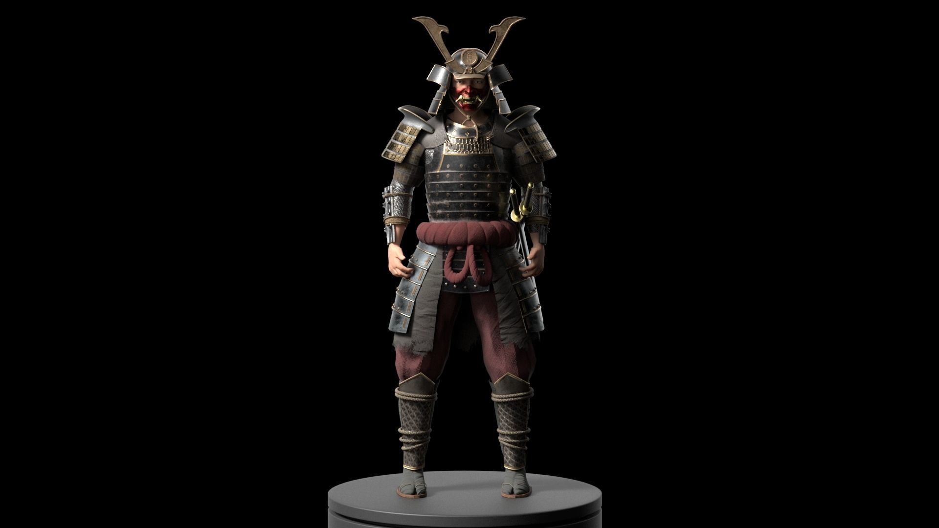 Samurai Character 3D model_3