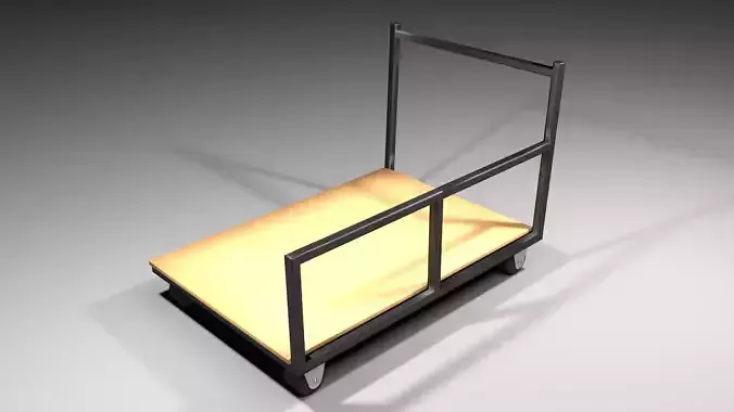 Trolley 5 metal dolly with sheet of paper