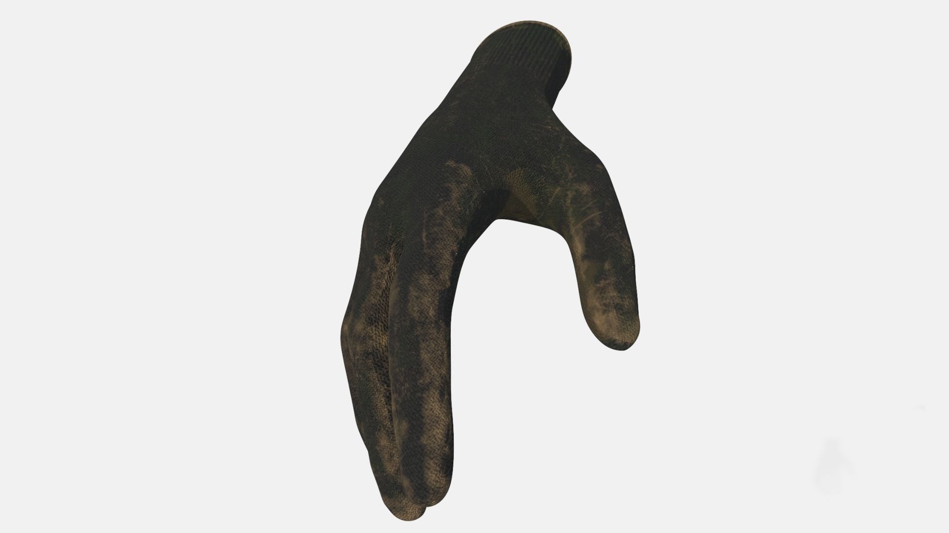 Sefety Work Gloves  Low-poly 3D model_3
