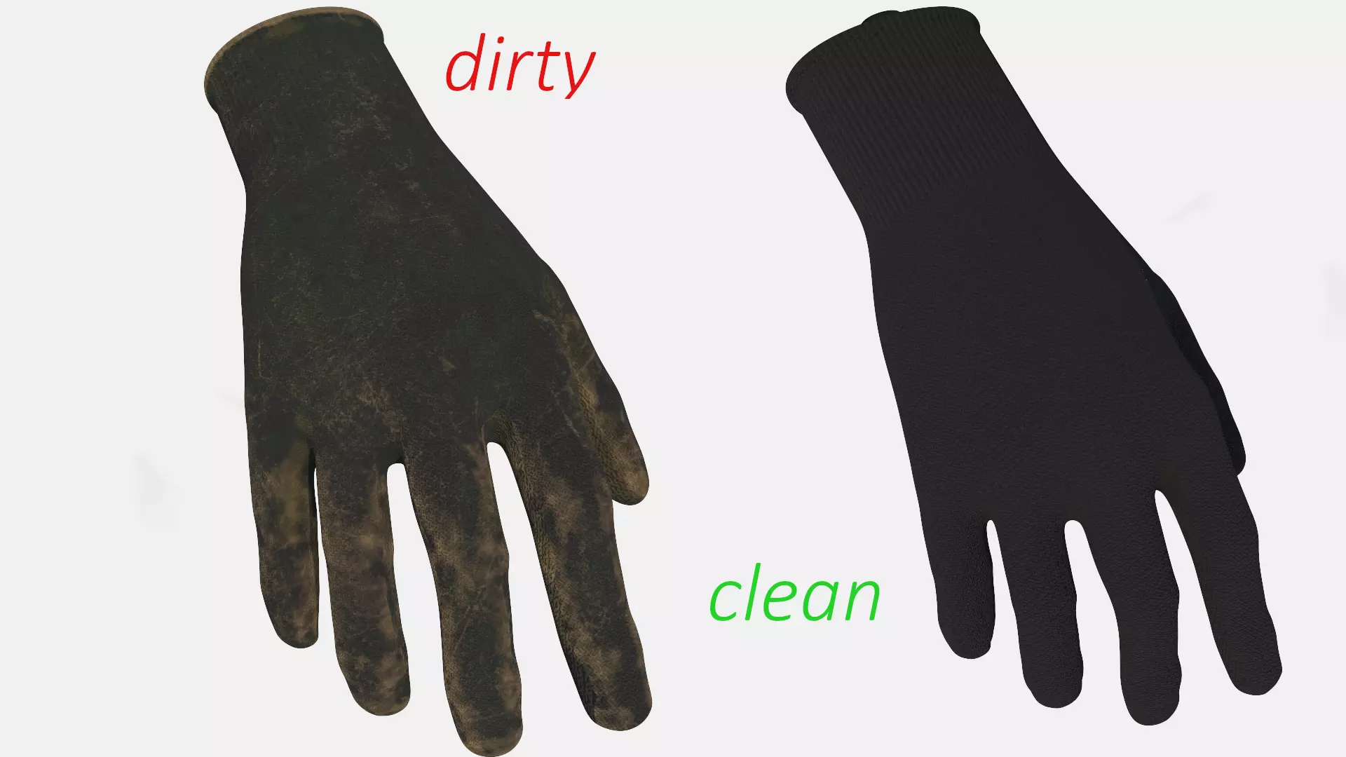 Sefety Work Gloves  Low-poly 3D model_0