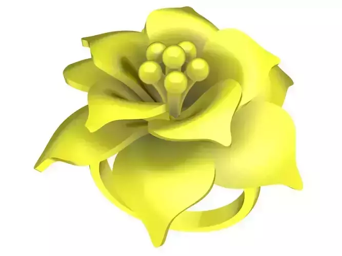 24k flower women ring 4403