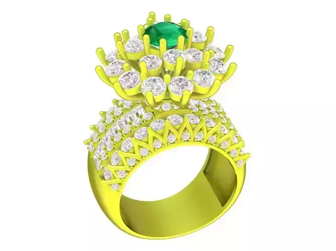 new design luxury hongkong diamond women ring 4407