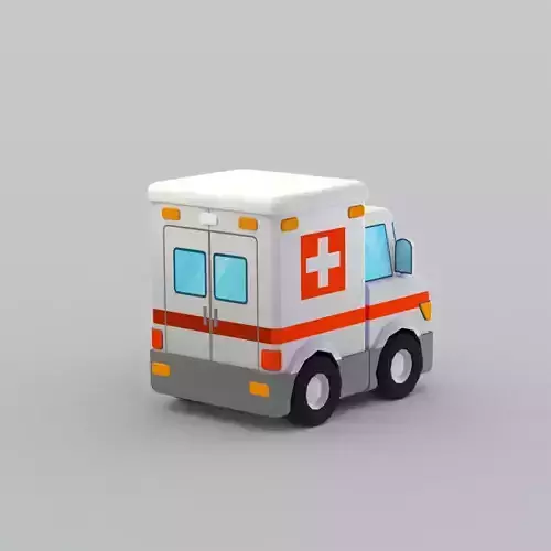 Cartoon  Ambulance Truck