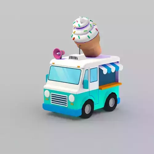 Cartoon Ice Cream Truck