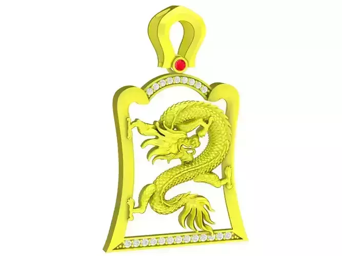 luxury diamond chinese dragon pendant 4409