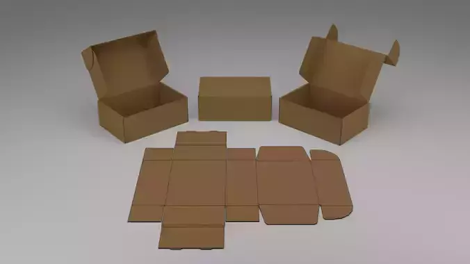 Mockup cardboard takeaway box