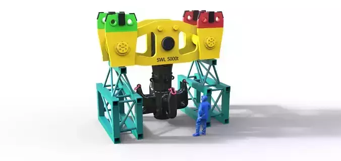 hook crane SWL 5000t 3D print model