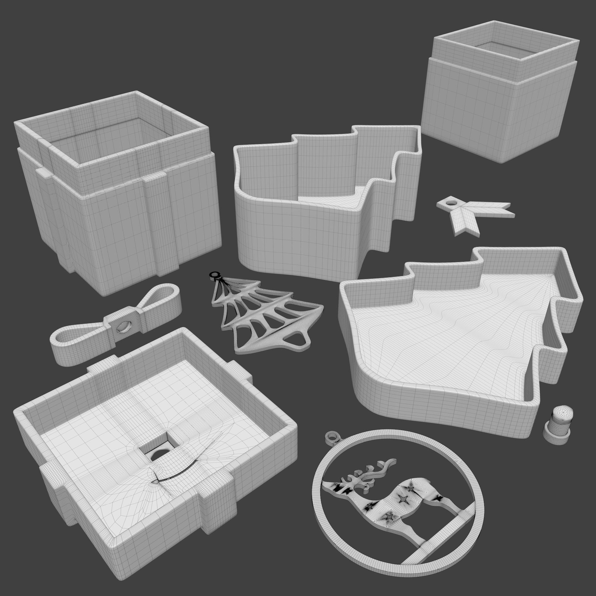 Christmas gift wrap Free 3D print model_2