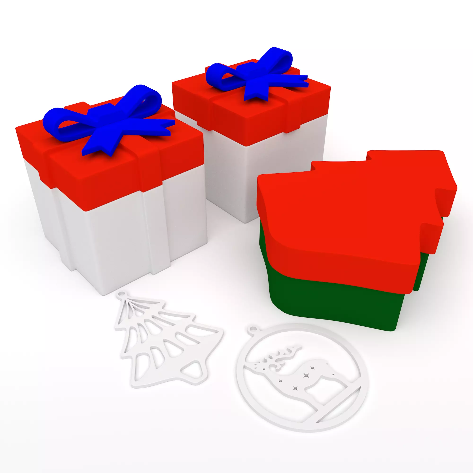 Christmas gift wrap Free 3D print model_0