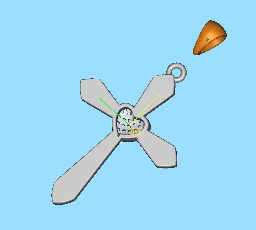 30mm Heart Cross Own Design 3dprint necklace  3D print model_17