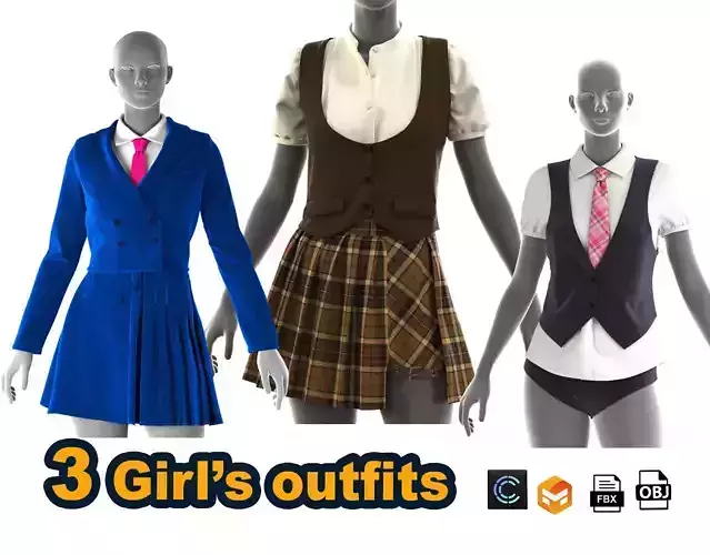 3 girls outfits