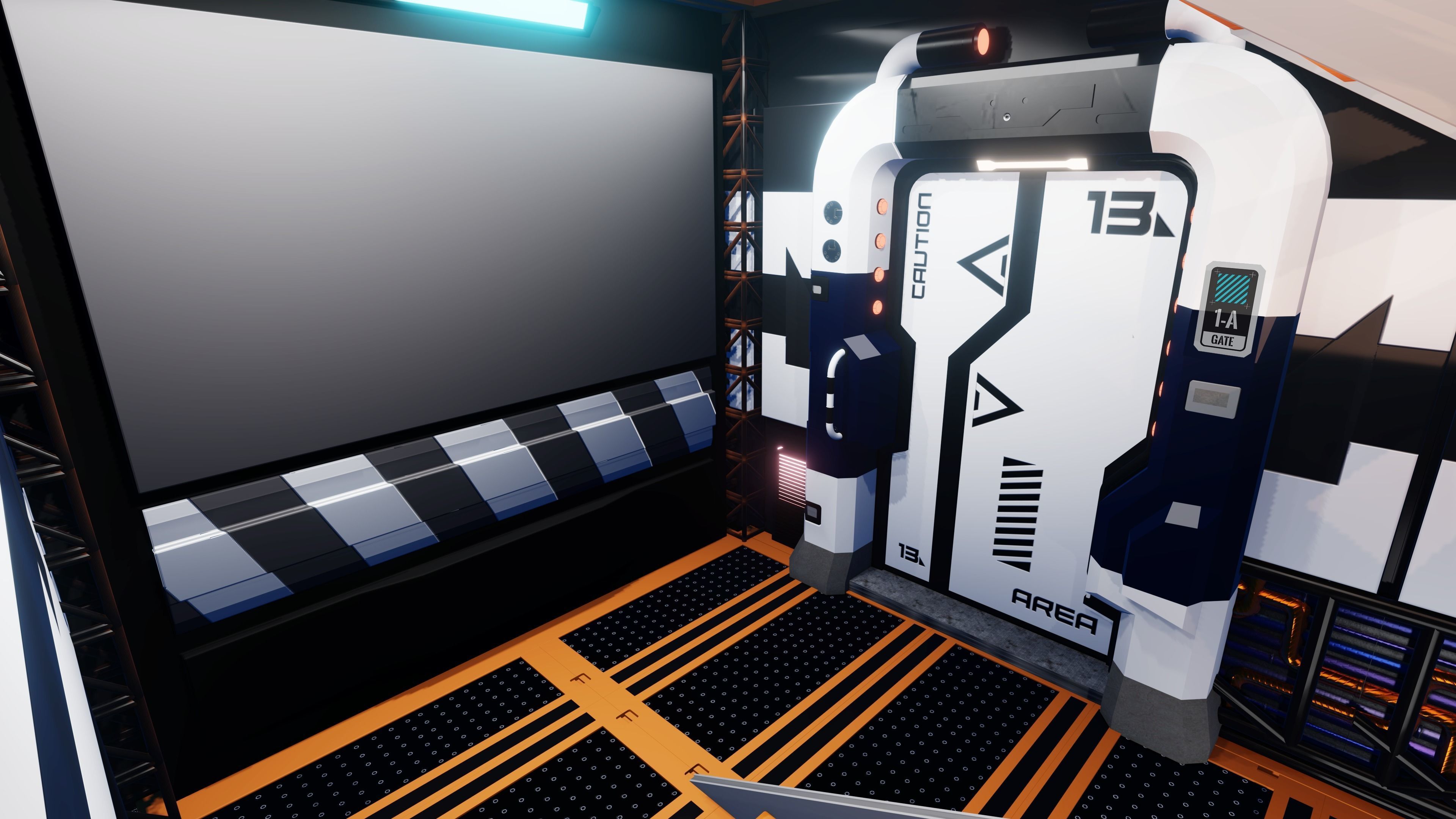 Sci-Fi Corridor pack1 3D Low-poly 3D model_6