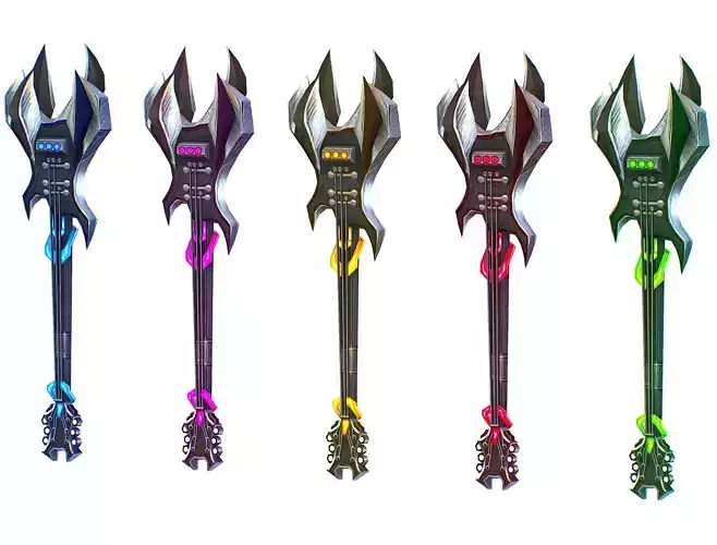 a set of cutting weapons