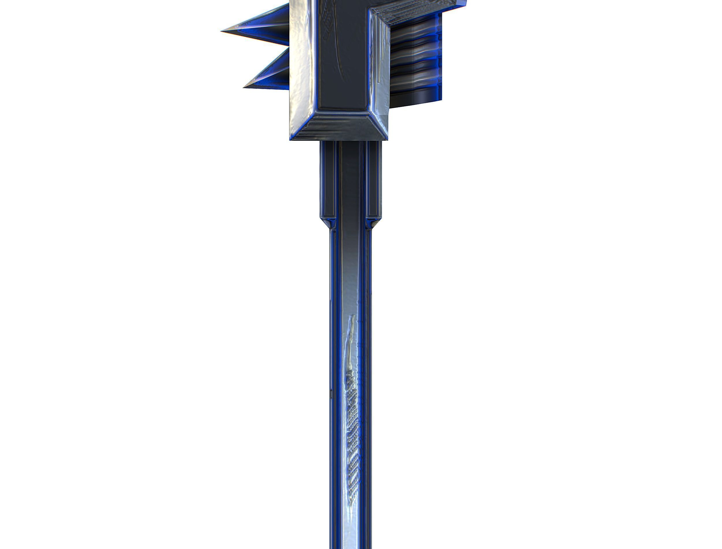 a set of cutting weapons Low-poly 3D model_17