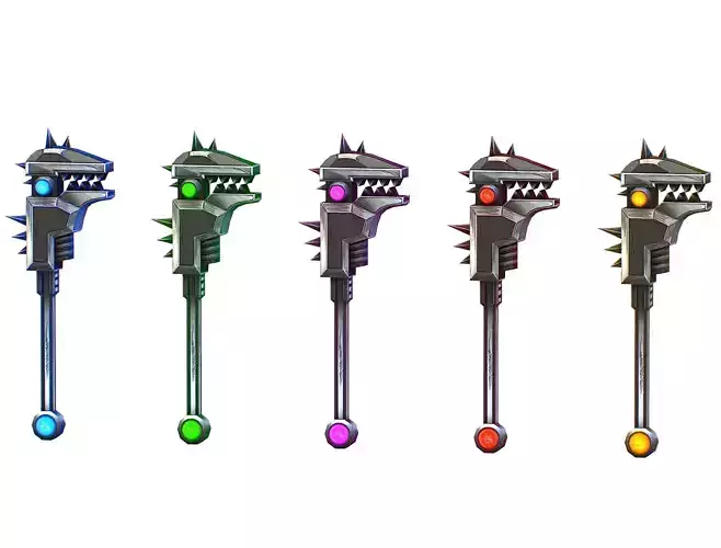 a set of cutting weapons