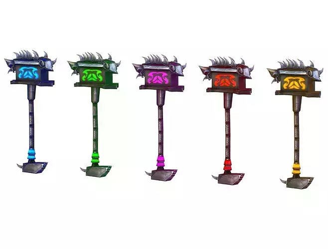 a set of cutting weapons