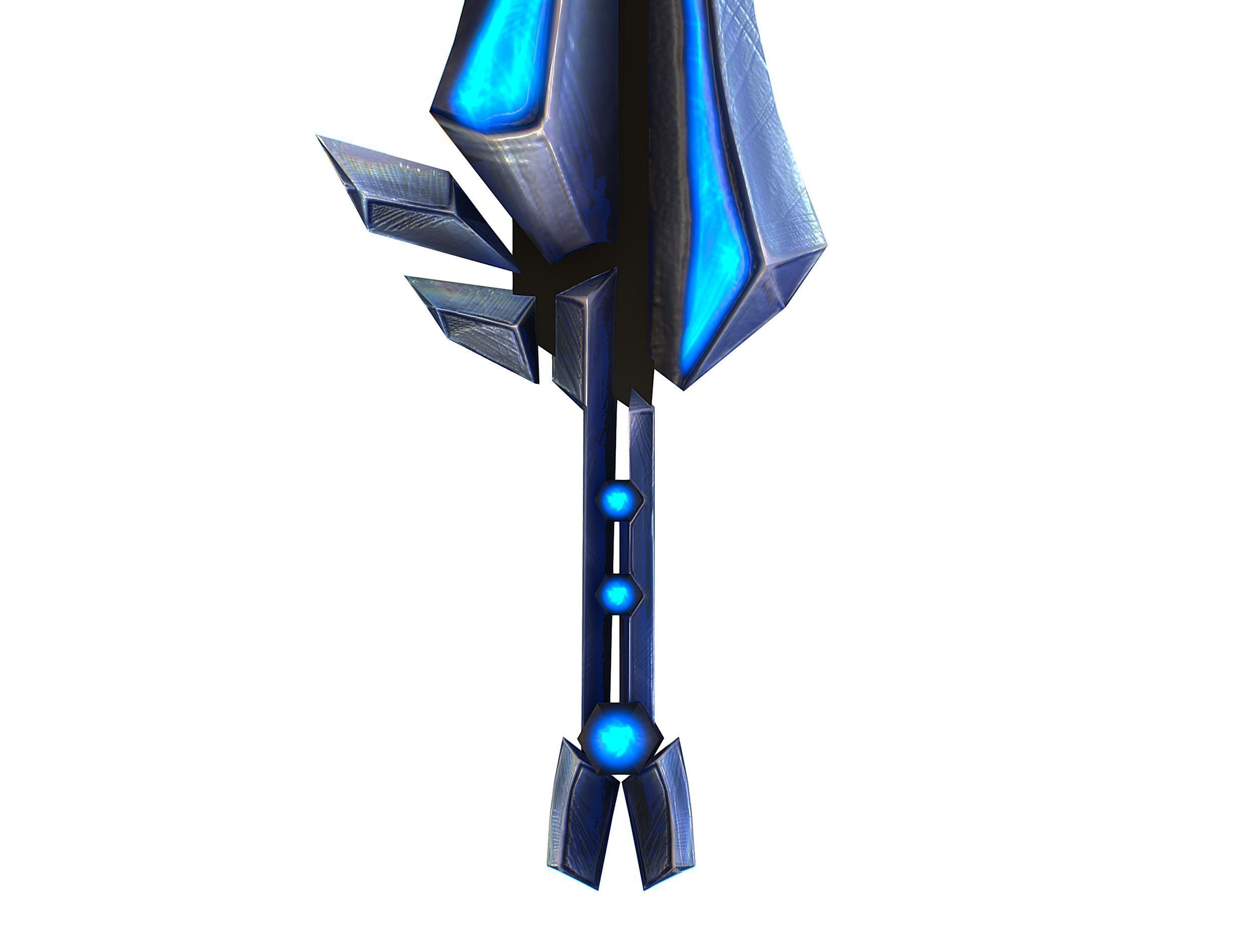 a set of cutting weapons Low-poly 3D model_18