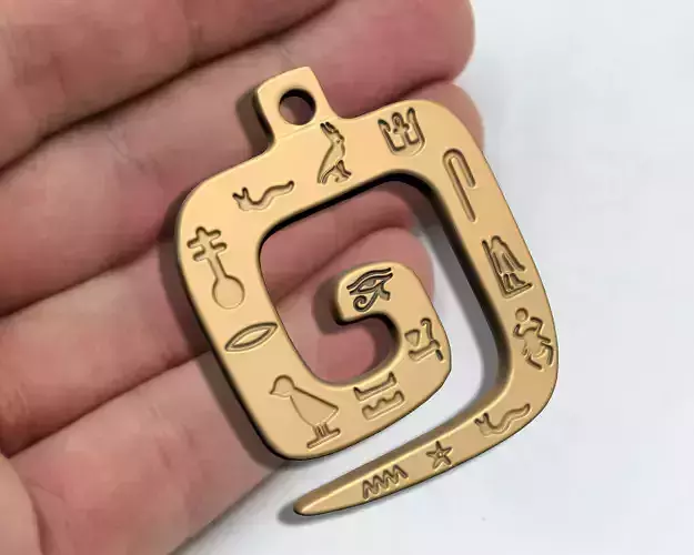 Ancient Necklaces Pharaonic   Egyption Inscriptions  3D print model