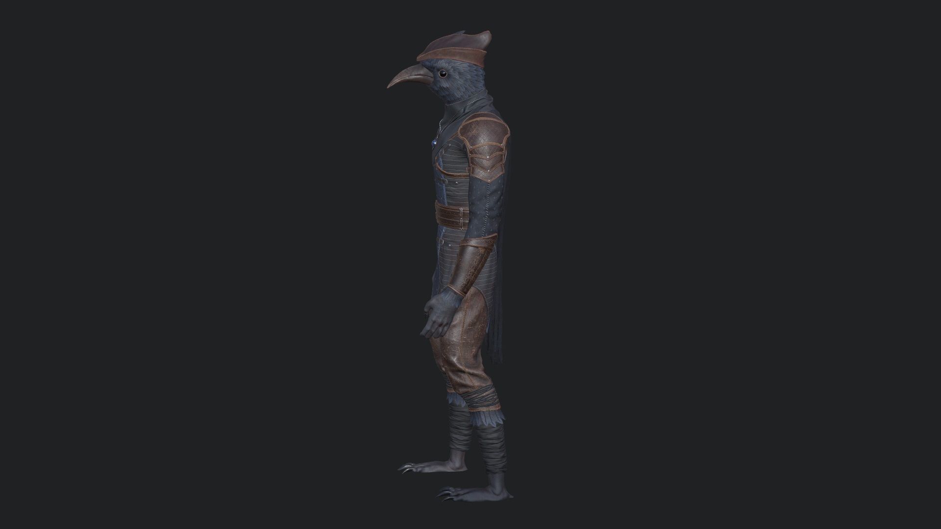 Raven - Modular Character Low-poly 3D model_6