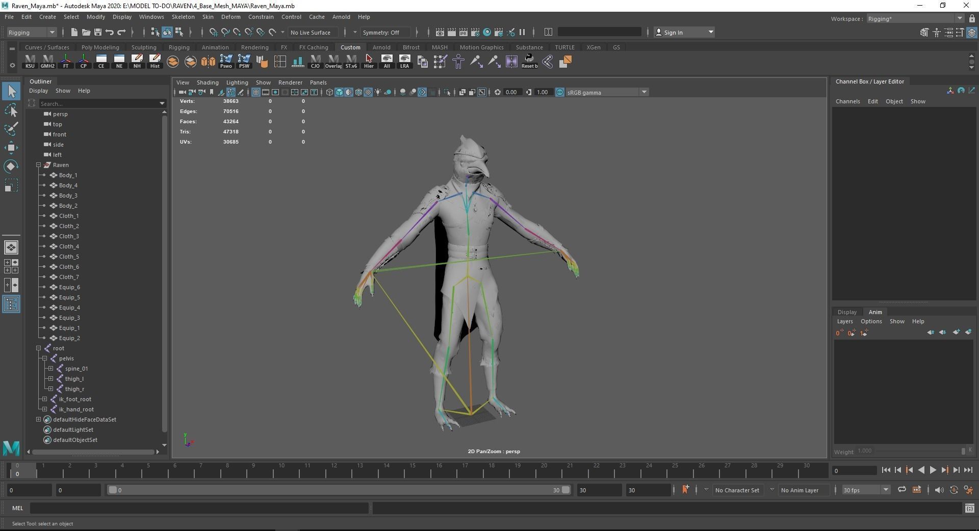 Raven - Modular Character Low-poly 3D model_14