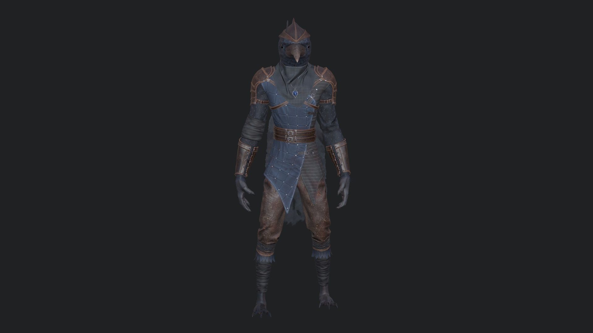 Raven - Modular Character Low-poly 3D model_5